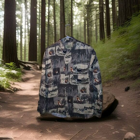 Field Tested By Outdoor Life Shirt Bird Hunting Print Men's Small (34/36) Cotton - Picture 1 of 16